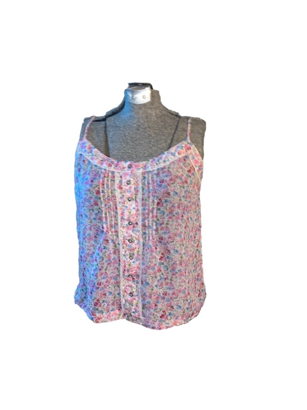 Women's Unbranded Tank Top Pink Floral